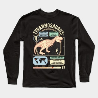 Dinosaur Facts - Tyrannosaurus T-Rex Science & Anatomy Gift Long Sleeve T-Shirt